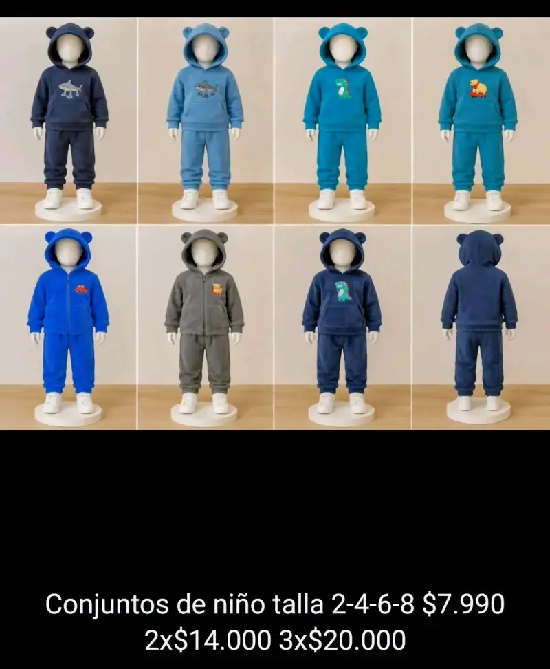 Conjunto infantil con capucha y orejas