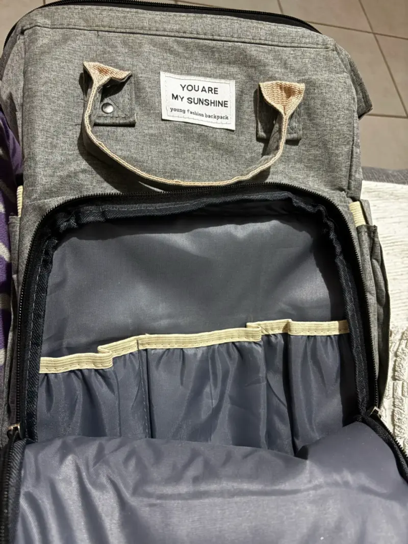 Mochila gris "You Are My Sunshine" - 3