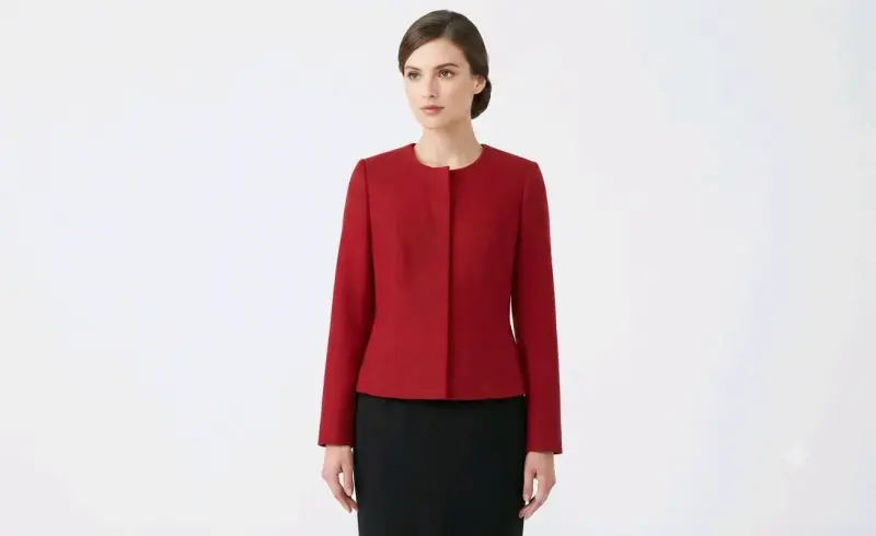 Chaqueta roja elegante para mujer - 2