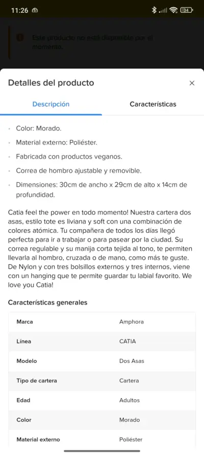 Bolso tote rosa con correas ajustables - miniatura 6