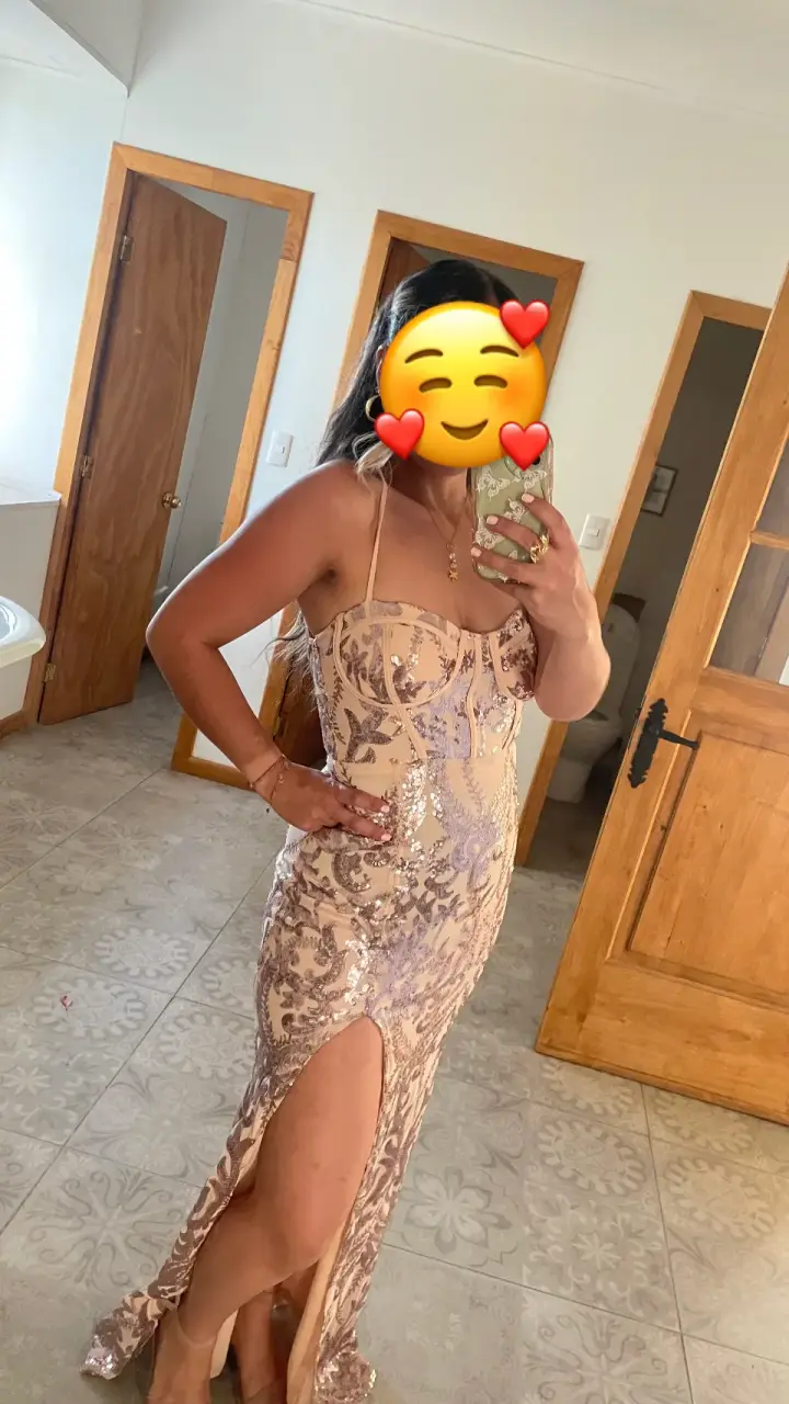 Vestido largo elegante con encaje floral - 2