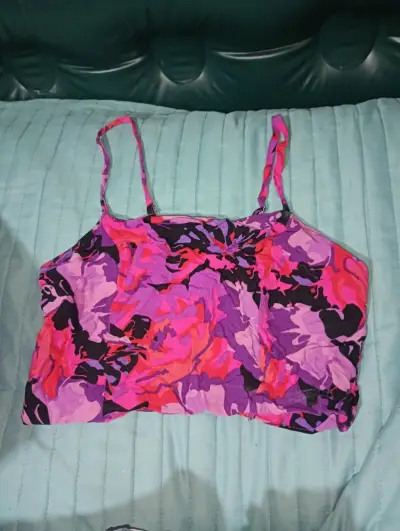 Top de tirantes estampado floral multicolor - miniatura 1