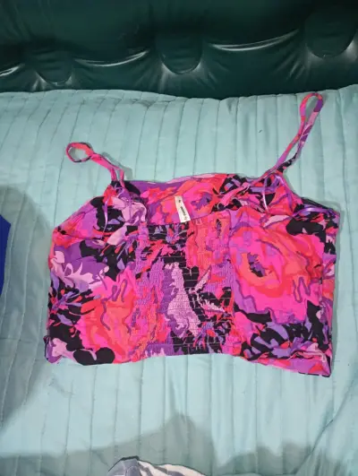Top de tirantes estampado floral multicolor - miniatura 2