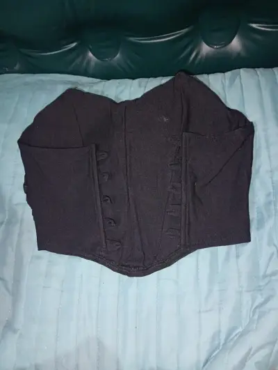 Corset negro estilo vintage - miniatura 1