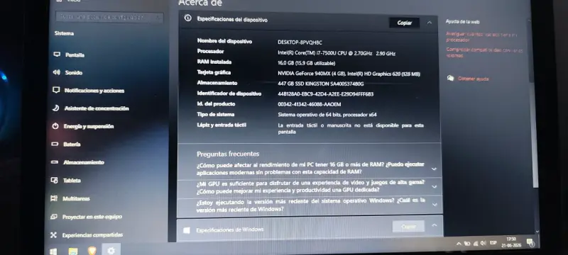 Laptop HP plateado en buen estado - 5