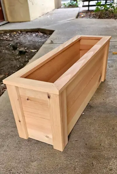 Macetero de madera rectangular - miniatura 1