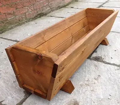 Macetero de madera rectangular - miniatura 2
