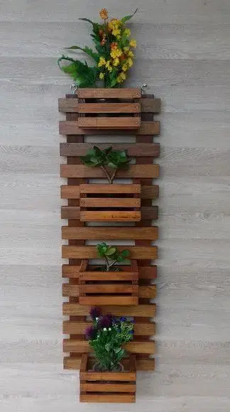 Macetero de madera rectangular - 3