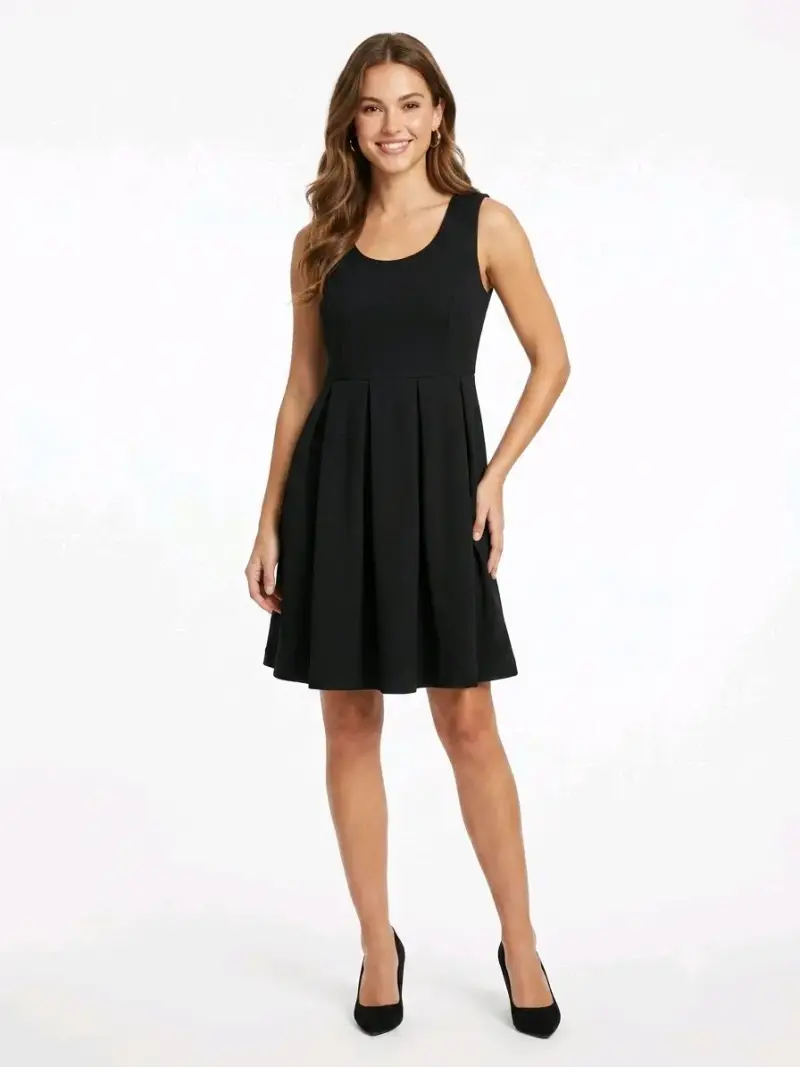 Vestido negro sin mangas Elle - 2
