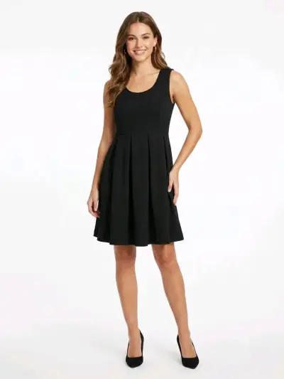 Vestido negro sin mangas Elle - miniatura 2