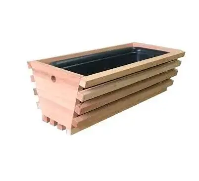 Macetero de madera rectangular - 1