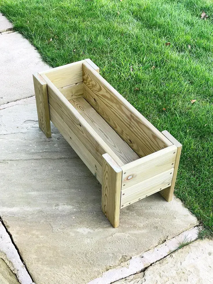 Macetero de madera rectangular - 3