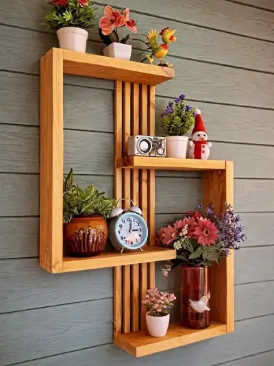 Estante de madera rústico para cocina - miniatura 6