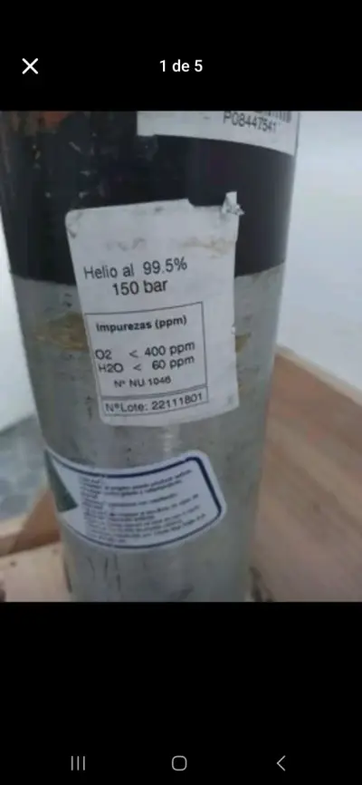 Tubo de 1m cubico para helio - miniatura 4