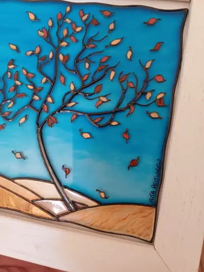 Cuadro decorativo de vidrio pintado a mano - miniatura 1