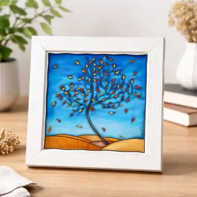Cuadro decorativo de vidrio pintado a mano - miniatura 6