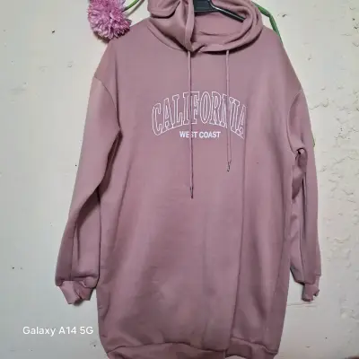 Polerón oversize rosa con capucha 'California' - miniatura 2