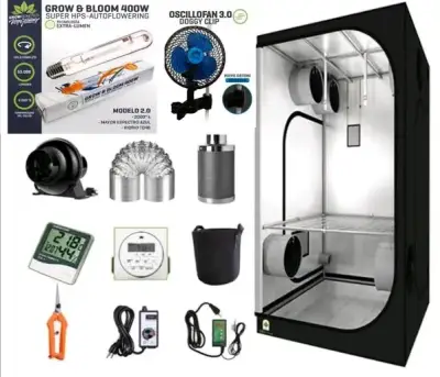 Kit de cultivo indoor completo con carpa y accesorios - miniatura 1