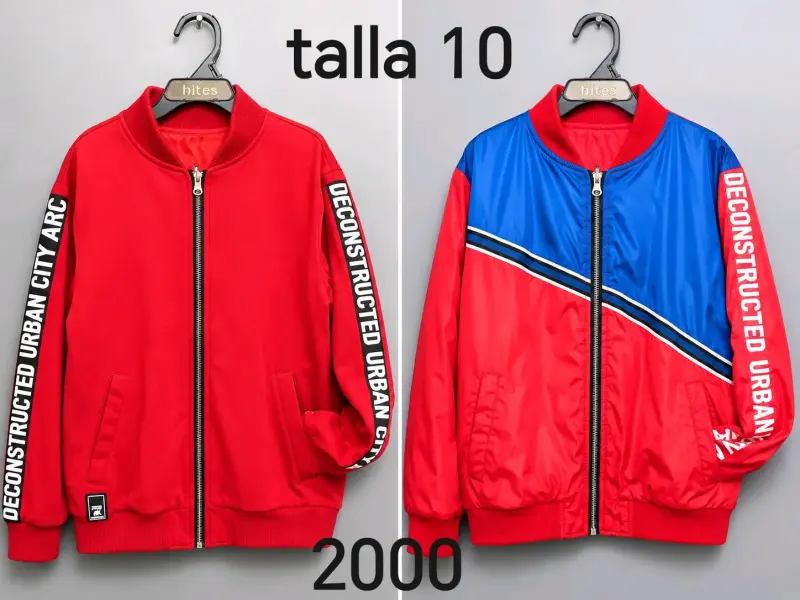 Chaqueta reversible roja y azul para niños