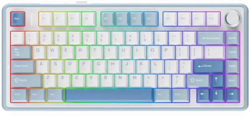 Teclado mecánico 75% RGB epomaker aula f75 español - 1