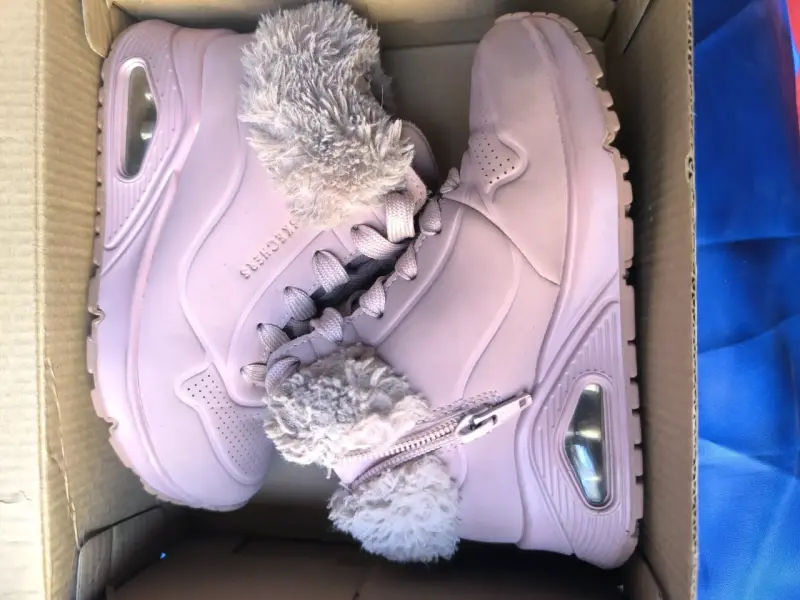 Botas de invierno rosadas con forro de peluche - 1