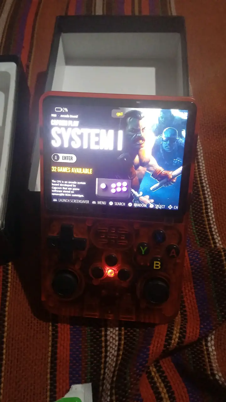 Consola de juegos portátil R36S naranja - 1