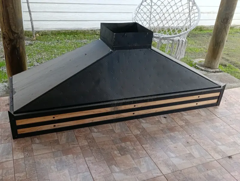 Campana extractora de acero para quincho - 1