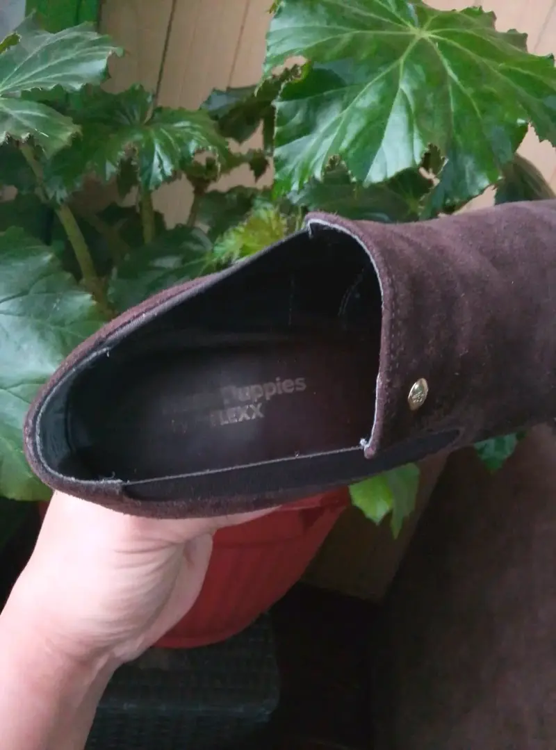 Botines de gamuza marrón con tacón - 3