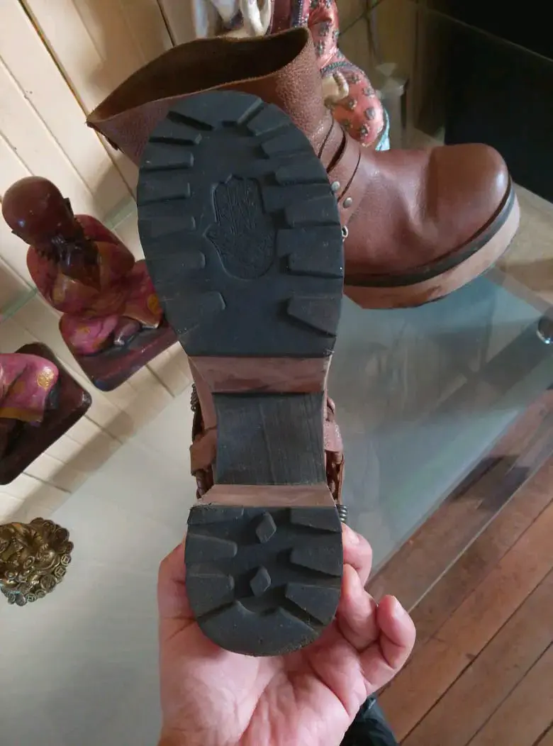 Botines de cuero marrón con plataforma - 5