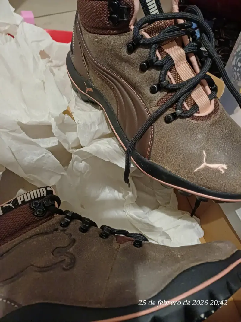 Botas Puma marrones de cuero para hombre - 3