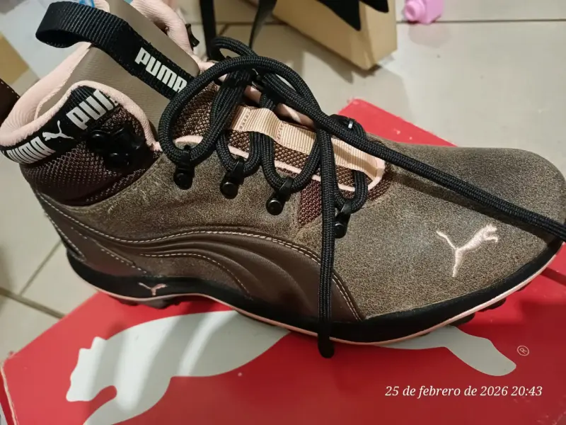 Botas Puma marrones de cuero para hombre - 5