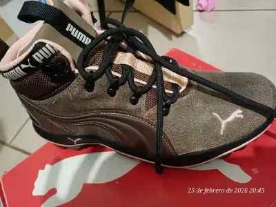 Botas Puma marrones de cuero para hombre - miniatura 5