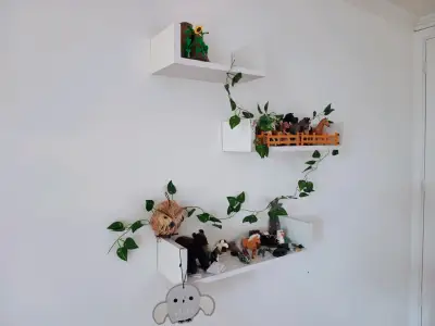 Estantería flotante blanca moderna - miniatura 2