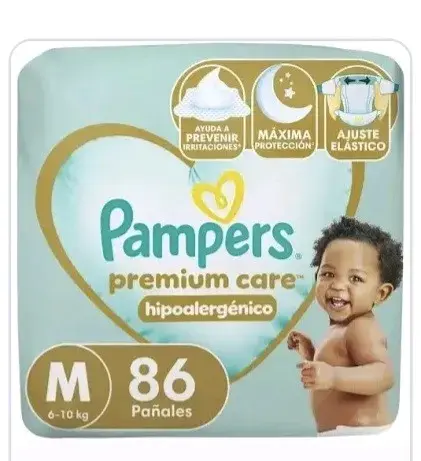 Pañales Pampers Premium Care M 86 unidades