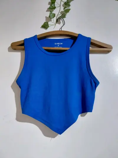 Top azul sin mangas Shein - miniatura 1