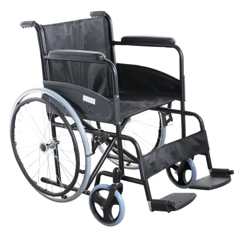 Silla de ruedas plegable de acero