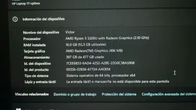 💻 NOTEBOOK HP 17" – RYZEN 5 / 16 GB RAM / SS - miniatura 5
