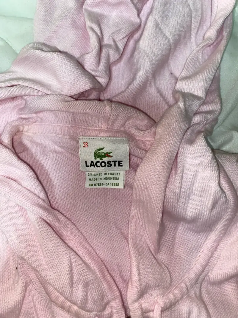Polerón manga corta con  Lacoste rosado - 3
