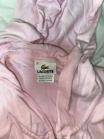Polerón manga corta con  Lacoste rosado - miniatura 3