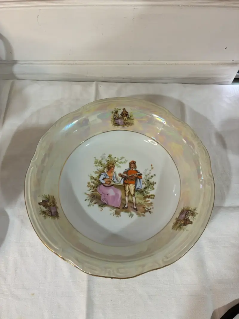Fuente para postres o ensaladas de porcelana vinta - 1