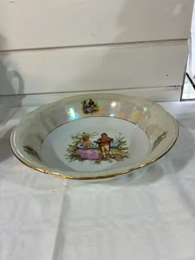 Fuente para postres o ensaladas de porcelana vinta - miniatura 3