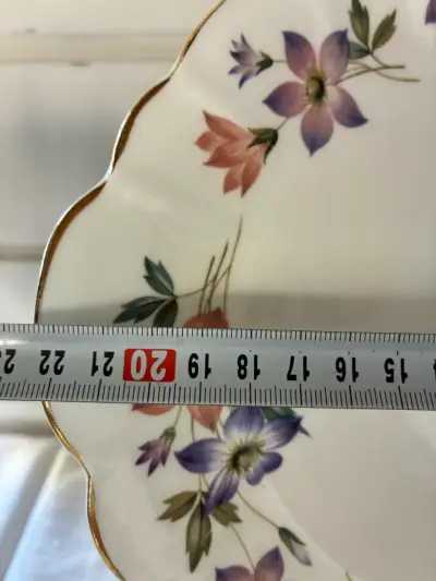 Plato galletero de porcelana floral - miniatura 2