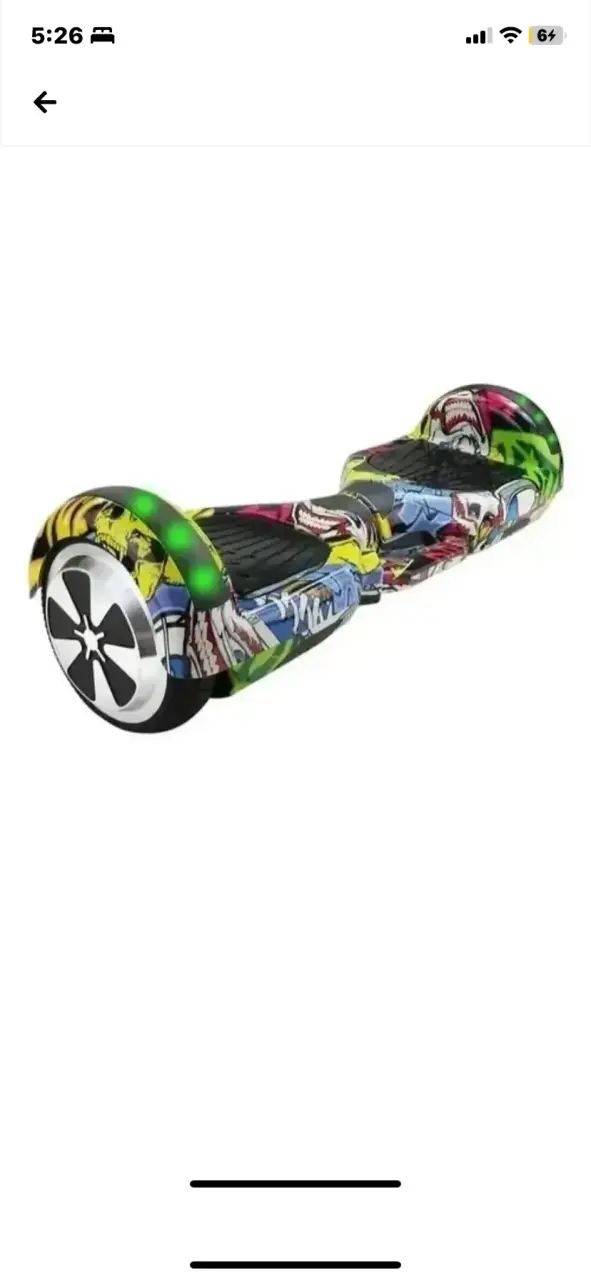 Hoverboard eléctrico con diseño colorido