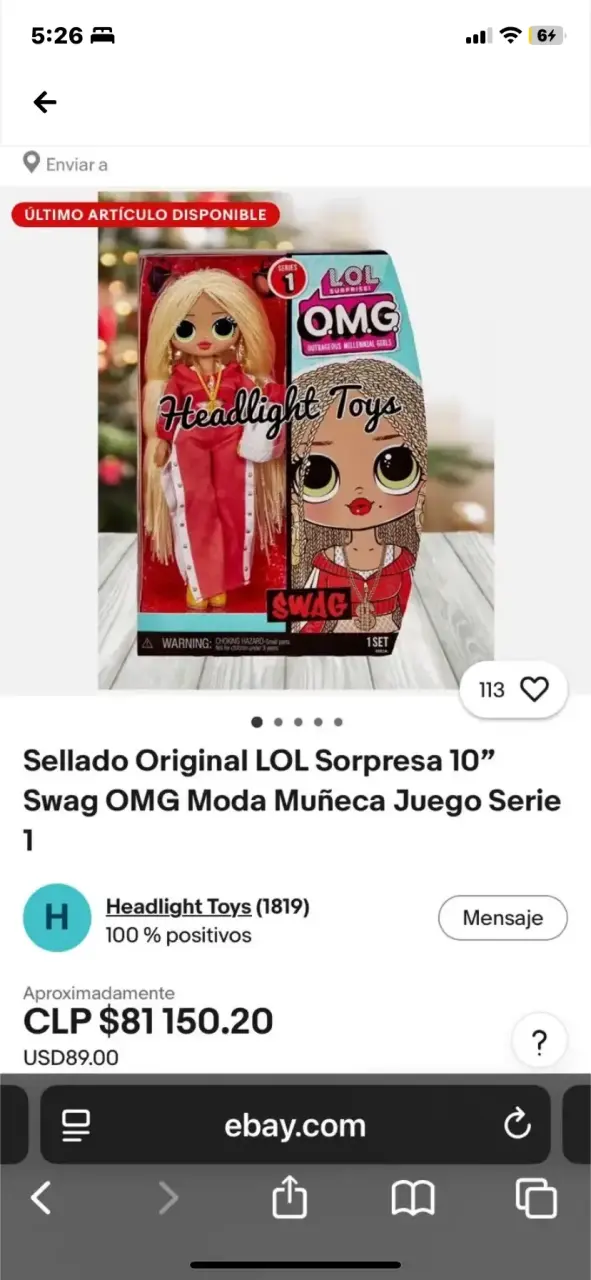 Muñeca LOL Surprise OMG Swag Serie 1