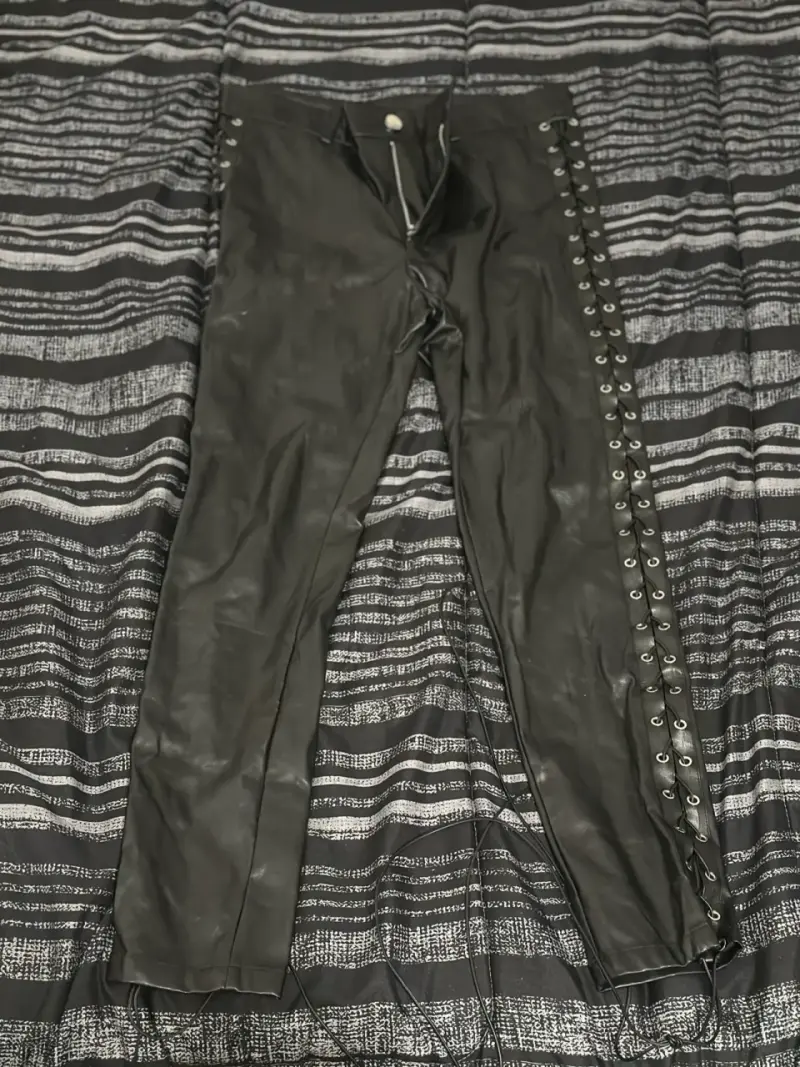 pantalón cuerina ajustable L - 2