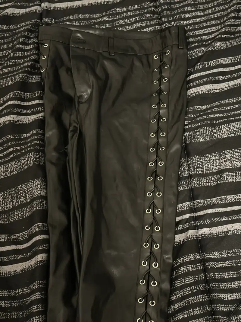 pantalón cuerina ajustable L - 4