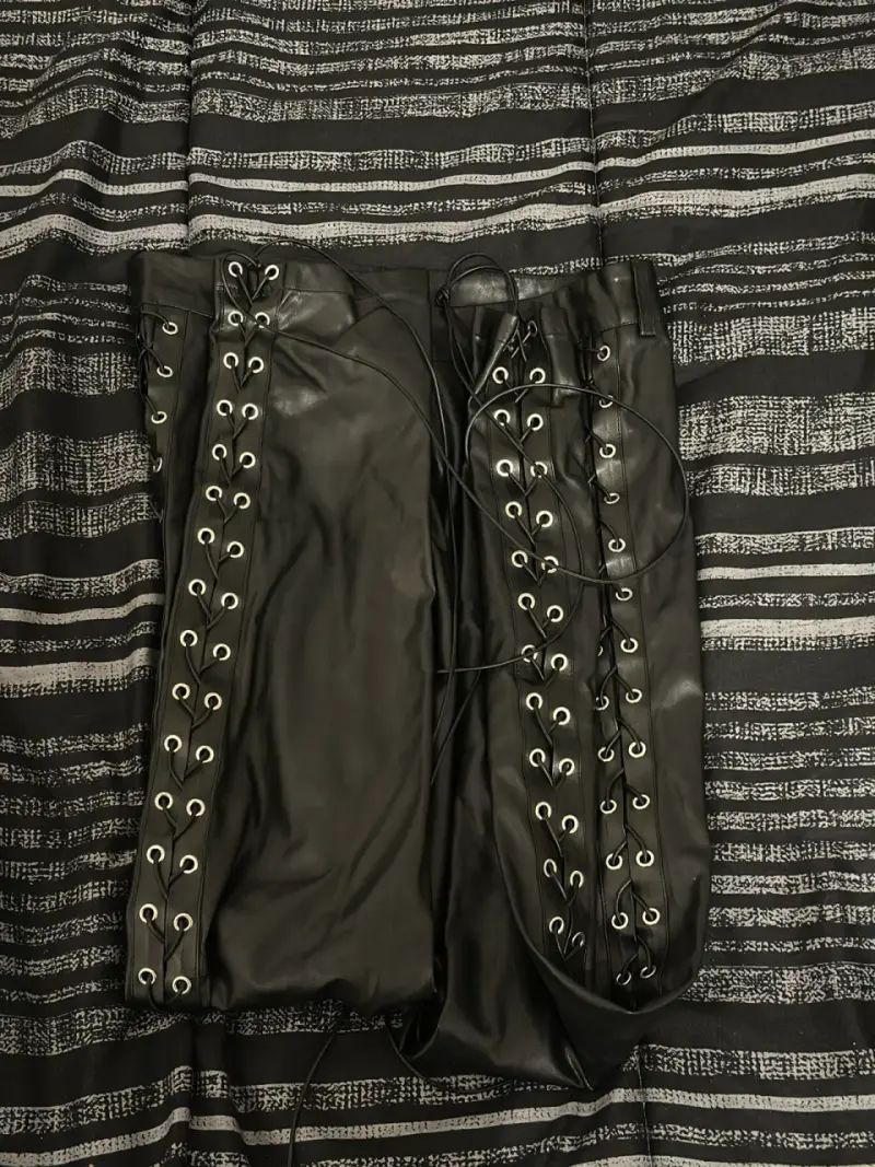 pantalón cuerina ajustable L - 5
