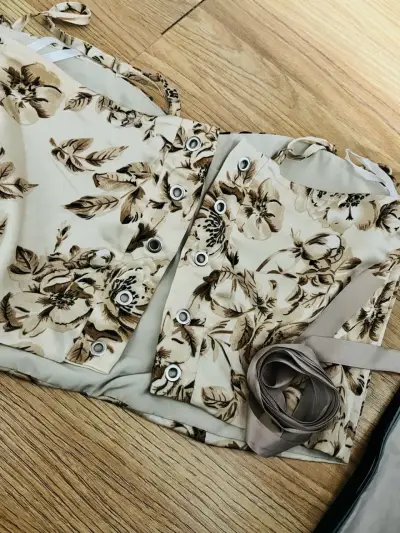 Corset floral beige para mujer - miniatura 4