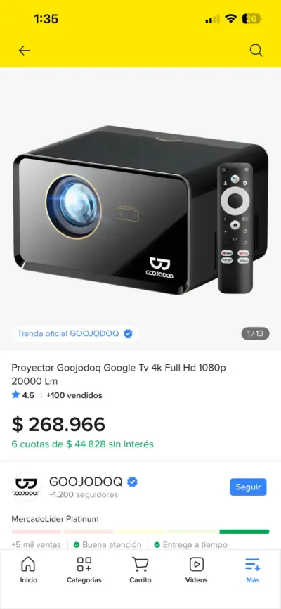 Proyector GoodDoDo tipo Smart TV - miniatura 6