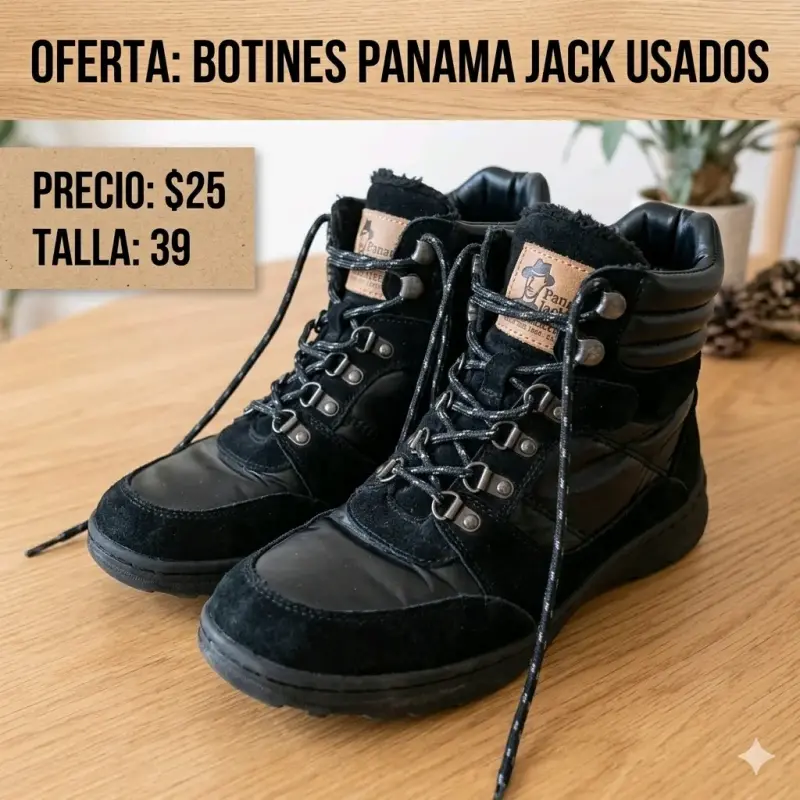 Botines Panama Jack negros talla 39 usados - 1